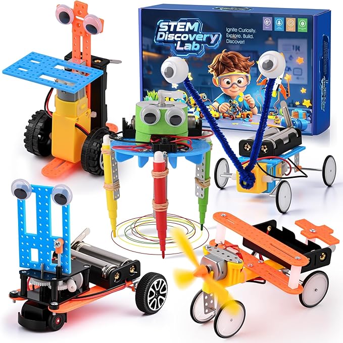 STEM Kits for Kids Ages 6-12, Science Kits for Kids,DIY STEM Gifts Toys for 6 7 8 9 10 11 12 13 Year Old Boy Birthday Gifts,Robot Building Science Kits Engineering Projects,Science Experiments Kits