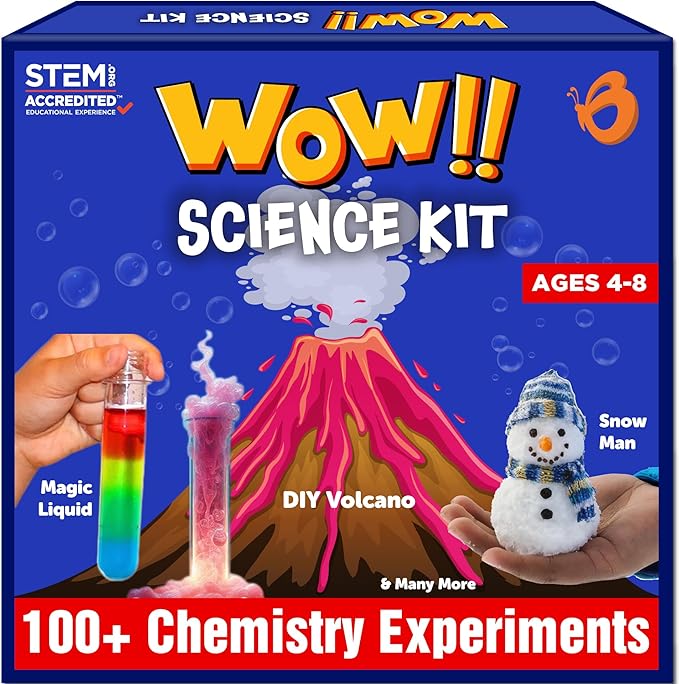 Butterfly EduFields 100+ Science Kits for Kids Age 4-8 | Science Kit Gifts for 6 Year Old Boys & Girls | Science Experiments for Kids 6-8 | Science Kits Age 4-8 | Cool 7 Year Old Gifts