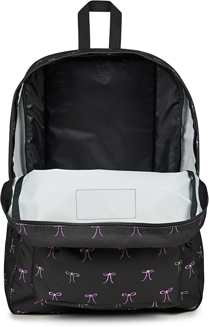 JanSport SuperBreak One Backpack - Durable, Lightweight Bookbag with 1 Main Compartment, Front Utility Pocket with Built-in Organizer - Premium Backpack, Bad Bows