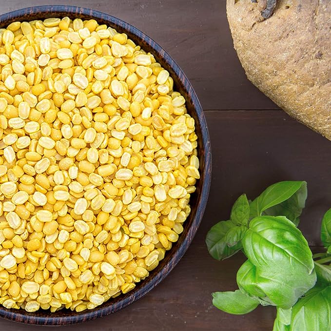 NY SPICE SHOP Split Mung Beans ??1.5 Pound Yellow Mung lentils ??Split Mung Dal (without Skin) ??Moong Dal Beans ??Protein & Fiber Rich lentils - Best for Cooking & kitchar