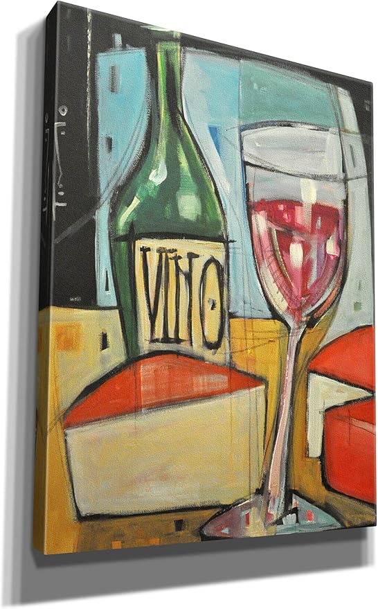 Epic Graffiti 'Red Wine And Cheese' by Tim Nyberg, Canvas Wall Art, 12"x16"