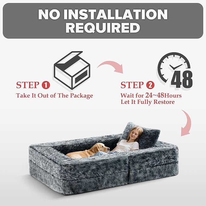 HABUTWAY Convertible Sofa Bed,3-in-1 Folding Futon Sofa Bed with Pillow, Foldable Sleeper Sofa Bed with Removable Cover,Plush Boneless Floor Chair Couch Lounge for Living Room,(Twin,Dark Grey)
