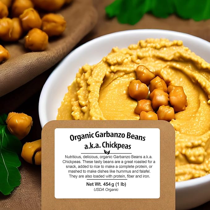 Be Still Farms Organic Chickpeas Garbanzo Beans Dry 2.8 lb - Dried Chick Peas - Great Protein for Tofu, Tahini - Similar to Soy Beans | USA Grown | USDA Certified | Vegan | Non-GMO | Gluten Free