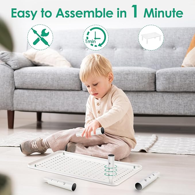 Monitor Stand Riser, 3 Height Adjustable Monitor Stand with Pen Holder, Dual Monitor Riser Laptop Riser for Office, Home, School Supplies, 1 Pack, White