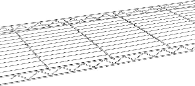 Whitmor Wire Shelving Unit, Metal Storage Shelves, Durable Heavy Duty Shelf, Easy Assembly for Pantry, Kitchen, Garage, Plant, 14" x 30" x 15"