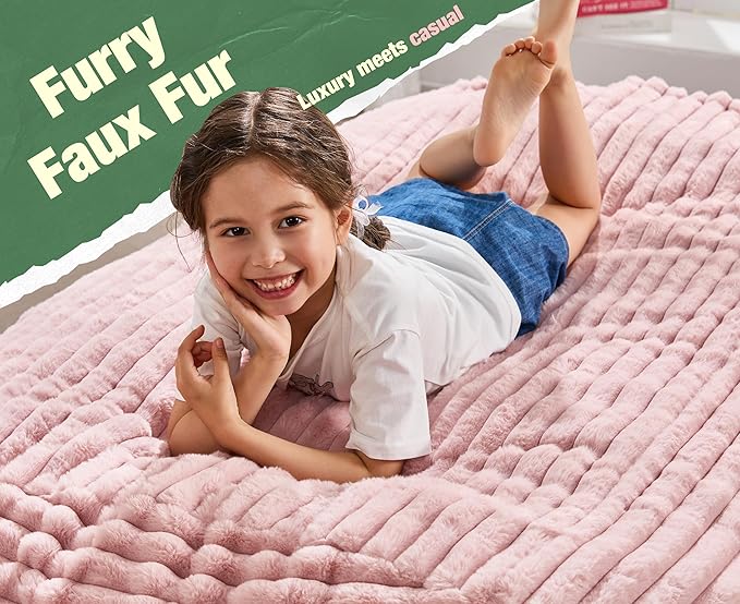 Hobestluk 6FT Bean Bag Chairs Adult Bean Bag with Portable Handle Comfy Large Bean Bag Lounge Chair with Removable Cover for Living Room Bedroom (Stripe Pink, 6FT)