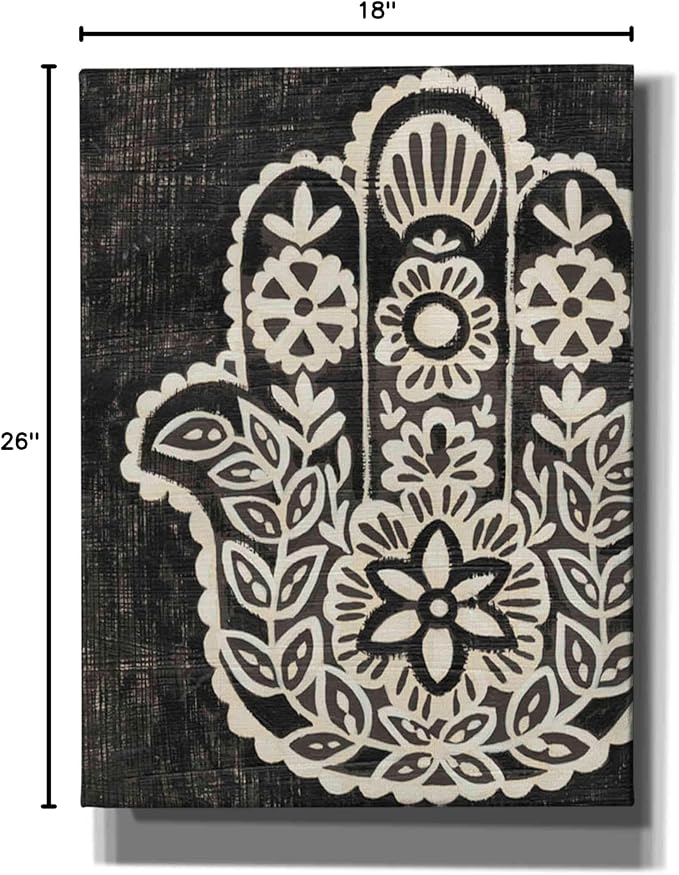 Epic Graffiti 'Night Hamsa II' by Chariklia Zarris Canvas Wall Art, 18"x26"