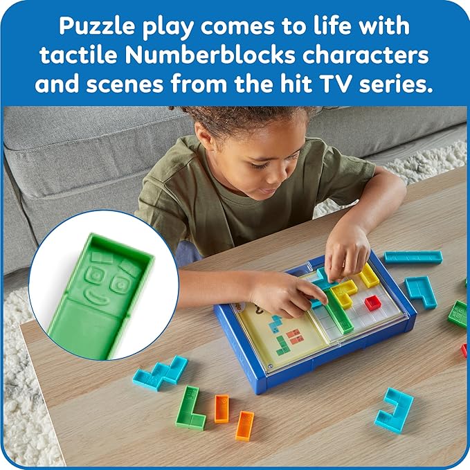 hand2mind Numberblocks Puzzle Solver, Brain Teasers, Logic Puzzles for Kids, Educational Games, Math Toys for Kids 3-5, Fidget Game, Preschool Learning Activities, Toddler Birthday Gifts