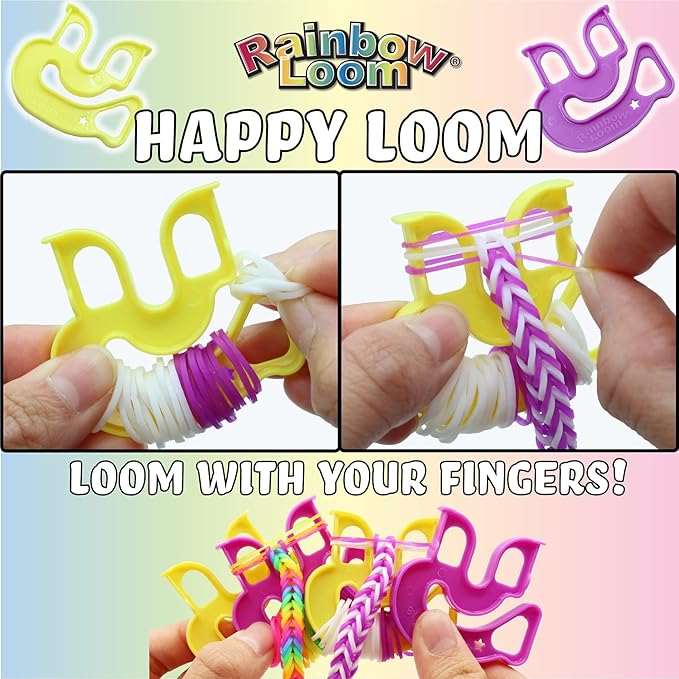 Rainbow Loom® Duo Combo with Jewel Rubber Bands Collection, Features 2 connectable to Make Longer and Wider Creations, an Organizer Case, Great Activity up to 4 People 7+