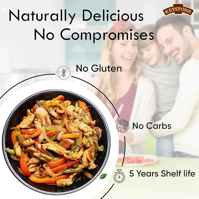 Keystone All Natural Premium Canned Chicken 28 Oz Fully Cooked | No Water Added | Ready to Meat | Quick Meals Emergency Survival Food Canned Meat Pack of 6