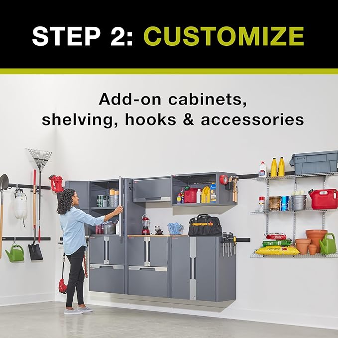 Rubbermaid FastTrack Single Open Cabinet, Garage Storage Systems, Garage Organization
