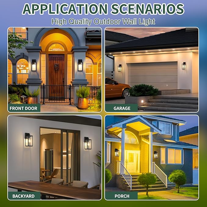 Dawn to Dusk Outdoor Sensor Light Fixture Waterproof Porch Lights Anti-Rust Exterior Wall Lighting Outdoor Wall Lantern for Patio Front Door Garage House