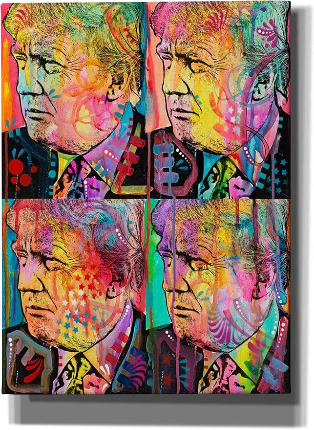 Epic Graffiti 'Trump 4 Up' by Dean Russo, Canvas Wall Art, 40"x54"