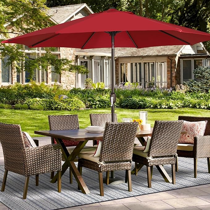 Blissun 9ft Patio Umbrella Replacement Canopy, Market Umbrella Top, Outdoor Table Umbrella Canopy for 8 Ribs, Canopy Only