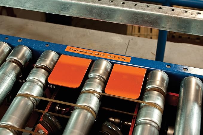 Brady Authentic (M21-750-595-OR) All-Weather Vinyl Label for Indoor/Outdoor ID, Lab and Equipment Labeling, Black on Orange- For M210, M210-LAB, M211, BMP21-PLUS and BMP21-LAB Printers, .75" W, 21' L