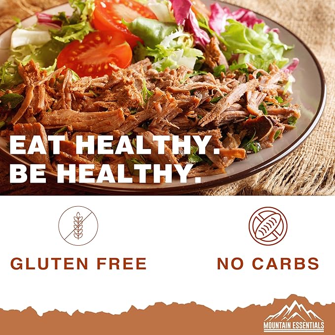 MOUNTAIN ESSENTIALS All Natural Canned Beef 28 Oz ??Fully Cooked, Ready to Eat, Gluten Free ??Canned Meat for Daily Use, Emergency, Survival & Camping ??5-Year Shelf Life ??Made in USA ??Pack of 1