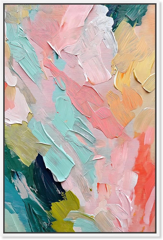 Art Remedy Pastel Layers Canvas Pastel Wall Art, White Frame, 24" x 36"