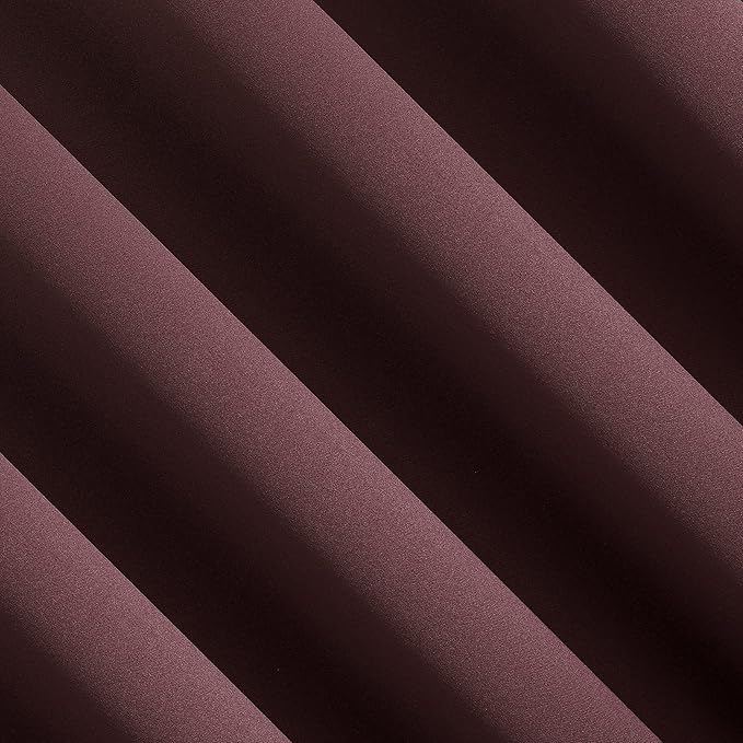 Sun Zero Nordic 2-pack Theater Grade Extreme 100% Blackout Grommet Curtain Panel Pair, 52" x 96", Wine