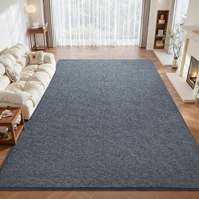 DweIke Rugs for Bedroom Living Room, 5x7 ft Blue Grey Area Rug, Washable Memory Foam Indoor Carpet, Modern Non-Slip Ultra Soft Carpets for Kids Boys Girls Adults Nursery Dorm Home Decor