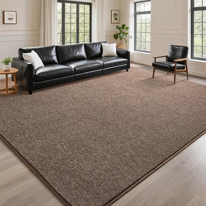 DweIke Rugs for Bedroom Living Room, 6x9 ft Brown Area Rug, Washable Memory Foam Indoor Carpet, Modern Non-Slip Ultra Soft Carpets for Kids Boys Girls Adults Nursery Dorm Home Decor