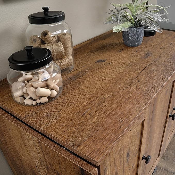 Sauder Miscellaneous Storage Sewing/Craft Cart/ Pantry cabinets, Vintage Oak finish