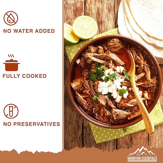 MOUNTAIN ESSENTIALS All Natural Canned Beef 28 Oz ??Fully Cooked, Ready to Eat, Gluten Free ??Canned Meat for Daily Use, Emergency, Survival & Camping ??5-Year Shelf Life ??Made in USA ??Pack of 1