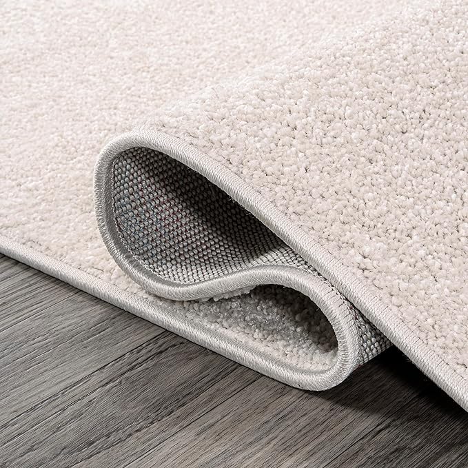 JONATHAN Y Haze Solid Low-Pile Ivory Runner Rug 2x10, Coastal,Bohemian,Minimalist,Classic, Easy-Cleaning for Living Room,Bedroom,Kitchen,Pet Friendly,Non-Shedding (SEU100D-210)