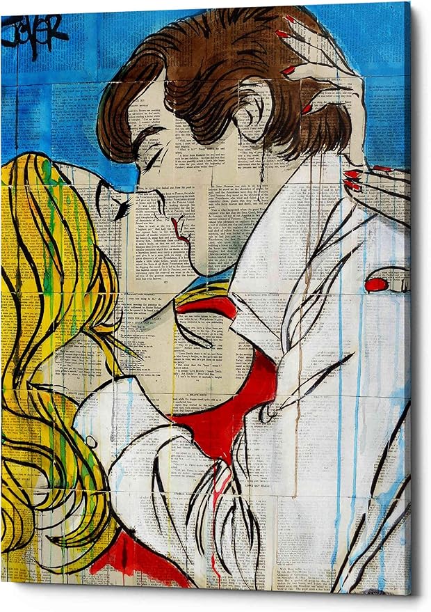 Epic Graffiti 'Pop Romantics' by Loui Jover, Canvas Wall Art, 40" x60'