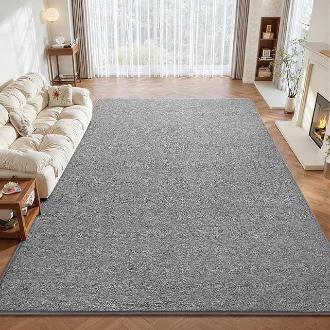 DweIke Rugs for Bedroom Living Room, 4x6 ft Grey Area Rug, Washable Memory Foam Indoor Carpet, Modern Non-Slip Ultra Soft Carpets for Kids Boys Girls Adults Nursery Dorm Home Decor