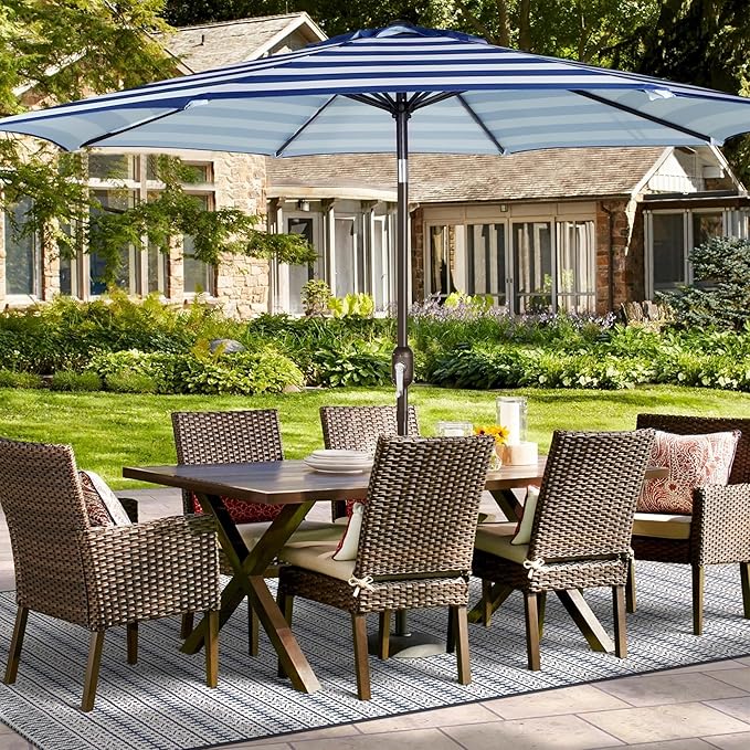 Blissun 9ft Patio Umbrella Replacement Canopy, Market Umbrella Top, Outdoor Table Umbrella Canopy for 8 Ribs, Canopy Only