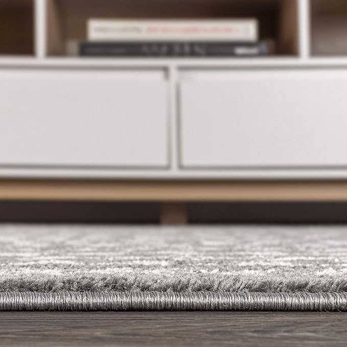 JONATHAN Y Ziri Moroccan Geometric Gray/Cream Indoor Area Rug, 3x5, Bohemian, Scandinavian, Easy-Cleaning for Living Room, Bedroom, Kitchen, Pet Friendly, Non-Shedding (MOH210B-3)