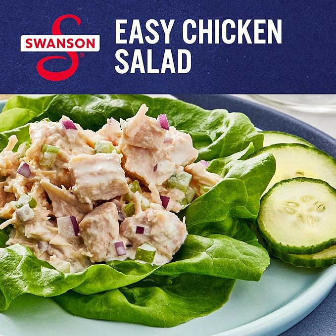 Swanson White Premium Chunk Canned Chicken Breast in Water, Fully Cooked Chicken, 4.5 OZ Can (Case of 24)