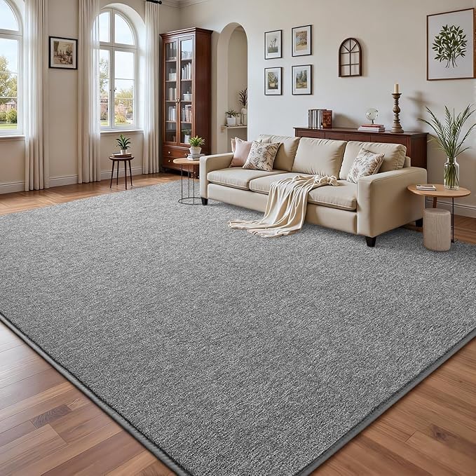 DweIke Rugs for Bedroom Living Room, 6x9 ft Grey Area Rug, Washable Memory Foam Indoor Carpet, Modern Non-Slip Ultra Soft Carpets for Kids Boys Girls Adults Nursery Dorm Home Decor