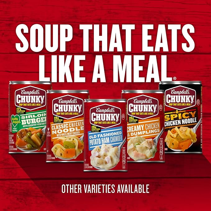 Campbell?™s Chunky Chili Mac Soup, 18.8 oz Can (12 Pack)