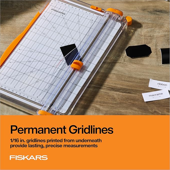 Fiskars Precision Paper Trimmer, Easy and Accurate Crafting Tool, Cuts Straight for Crafts, Cards, and More