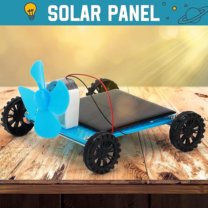 Sntieecr Electric Circuit Motor Kit with Solar Panel, Solar Motor Kit for Kids Science Experiment Educational Montessori Learning Kits, DIY STEM Science Project for Boys and Girls