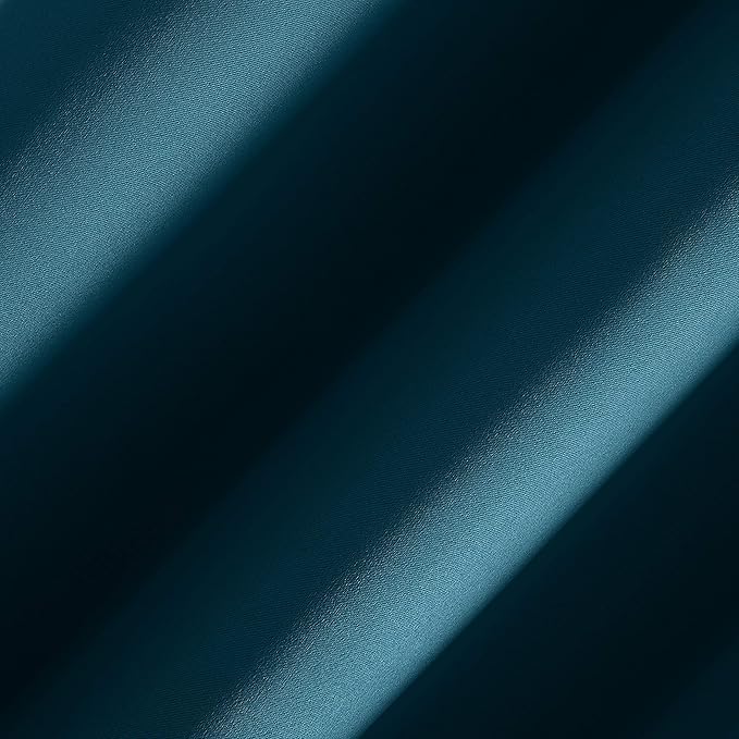 Sun Zero Nordic 2-pack Theater Grade Extreme 100% Blackout Grommet Curtain Panel Pair, 52" x 96", Teal