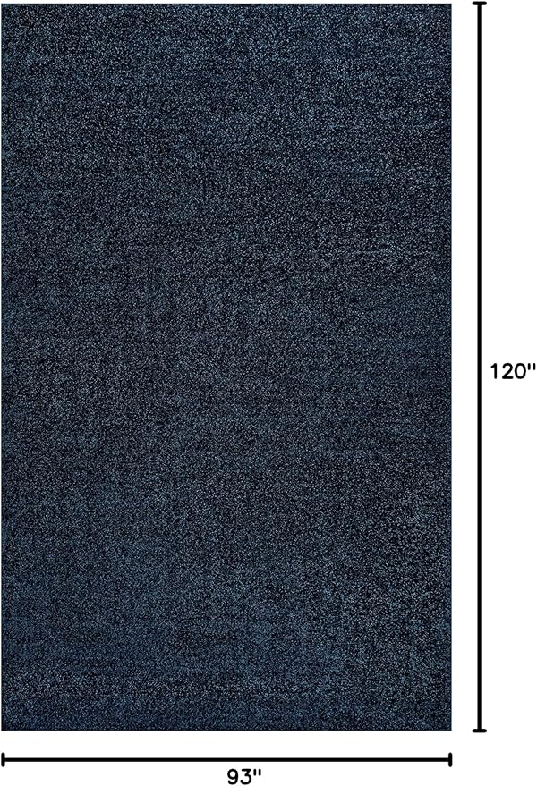 JONATHAN Y Haze Solid Low-Pile Navy Indoor Area Rug 8x10, Coastal,Bohemian,Minimalist,Classic, Easy-Cleaning for Living Room,Bedroom,Kitchen,Pet Friendly,Non-Shedding (SEU100C-8)