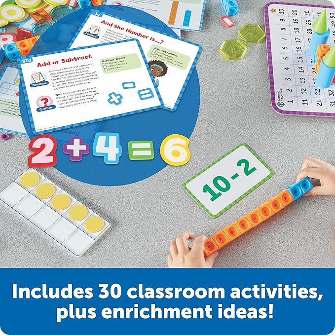 Learning Resources Skill Builders Kindergarten Math Small Group, Math Manipulatives, STEM Activities, Classroom Must Haves, Montessori Toys, School Supplies, Counting Cubes Toys