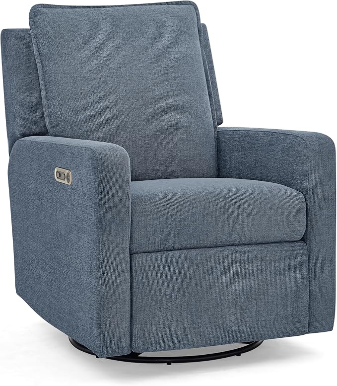 Delta Children babyGap Harlowe Power Recliner with USB-A and Type-C Ports Greenguard Gold Certified – Stain-Resistant Performance Fabric is Oeko-TEX Standard 100 Certified, Slate