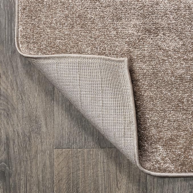 JONATHAN Y Haze Solid Low-Pile Brown Runner Rug 2x14, Coastal,Bohemian,Minimalist,Classic, Easy-Cleaning for Living Room,Bedroom,Kitchen,Pet Friendly,Non-Shedding (SEU100J-214)