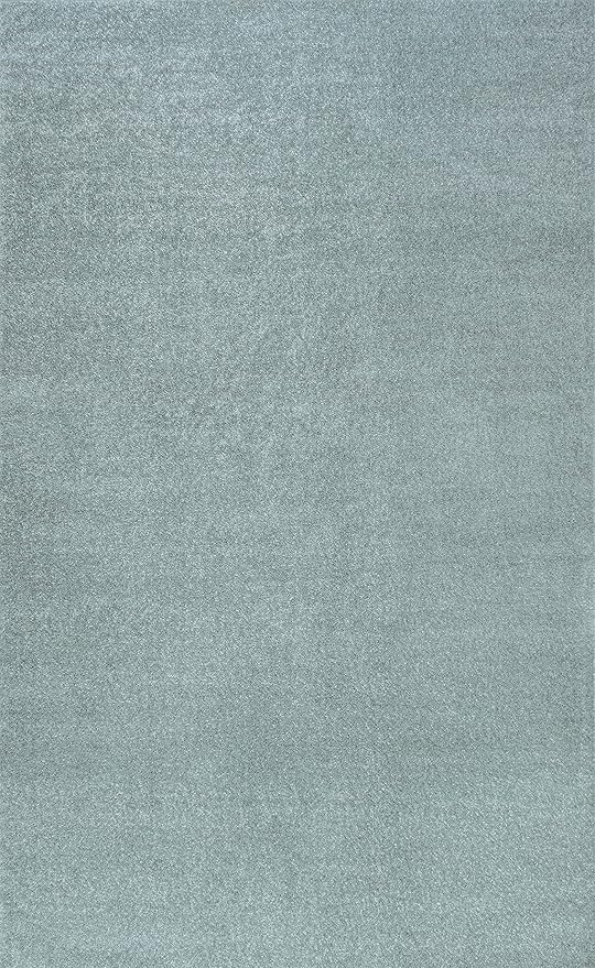 JONATHAN Y Haze Solid Low-Pile Aqua Blue Indoor Area Rug 5x8, Coastal,Bohemian,Minimalist,Classic, Easy-Cleaning for Living Room,Bedroom,Kitchen,Pet Friendly,Non-Shedding (SEU100S-5)