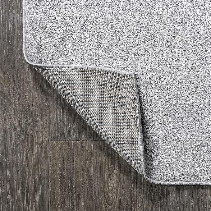 JONATHAN Y Haze Solid Low-Pile Light Gray Runner Rug 2x8, Coastal,Bohemian,Minimalist,Classic, Easy-Cleaning for Living Room,Bedroom,Kitchen,Pet Friendly,Non-Shedding (SEU100K-28)