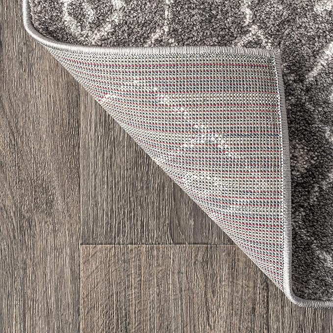 JONATHAN Y Ziri Moroccan Geometric Gray/Cream Indoor Area Rug, 3x5, Bohemian, Scandinavian, Easy-Cleaning for Living Room, Bedroom, Kitchen, Pet Friendly, Non-Shedding (MOH210B-3)