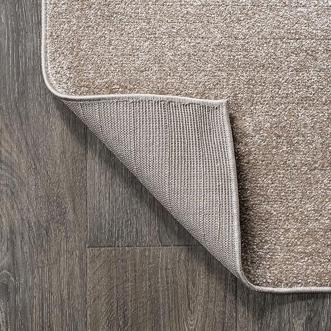 JONATHAN Y Haze Solid Low-Pile Beige 7x7 Square Indoor Area Rug, Coastal,Bohemian,Minimalist,Classic, Easy-Cleaning for Living Room,Bedroom,Kitchen,Pet Friendly,Non-Shedding (SEU100G-7SQ)