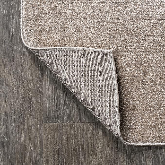 JONATHAN Y Haze Solid Low-Pile Beige Runner Rug 2x14, Coastal,Bohemian,Minimalist,Classic, Easy-Cleaning for Living Room,Bedroom,Kitchen,Pet Friendly,Non-Shedding (SEU100G-214)